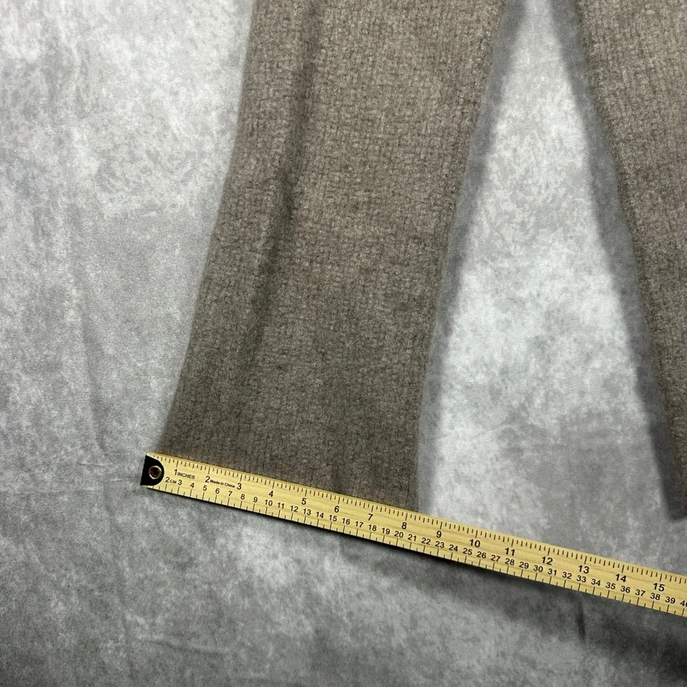 Alo Yoga Kids Ribbed Knit Flared Lounge Pants Brown Size Small 6-7 Elastic Waist